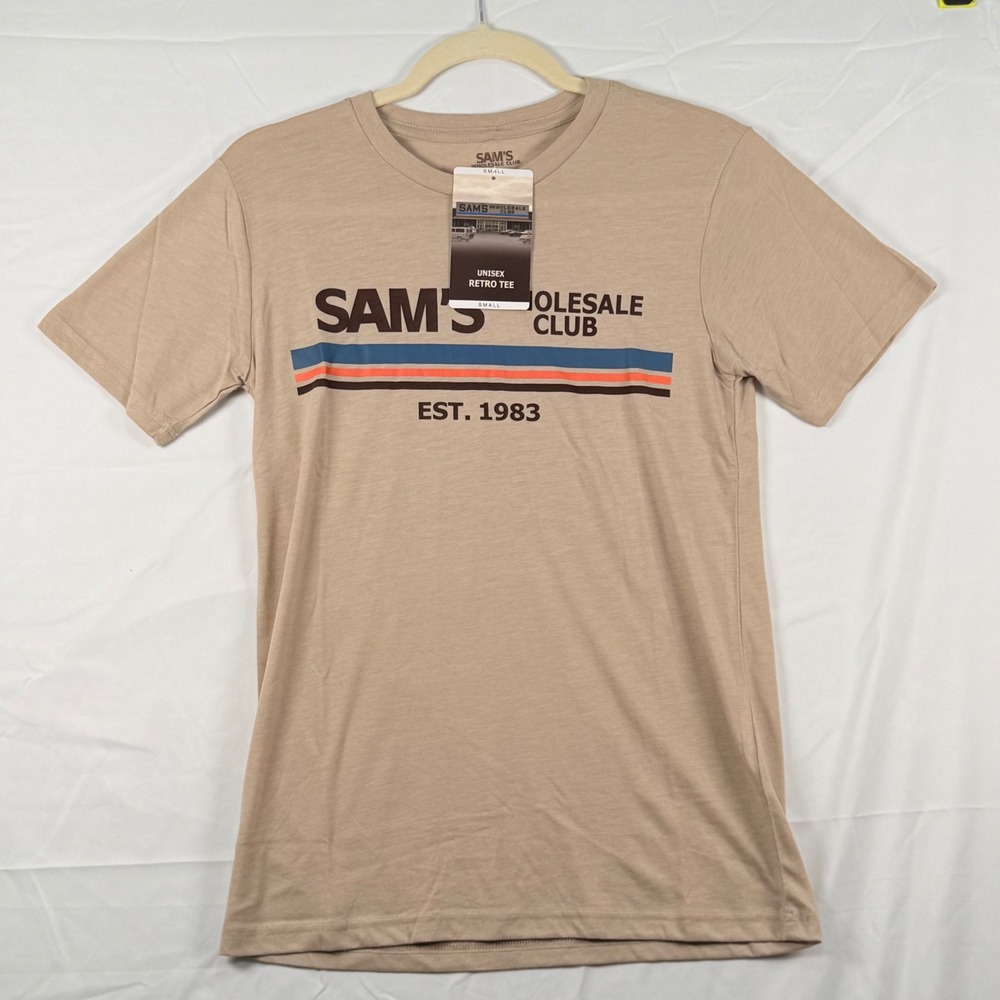 Retro Sams Club Graphic Tee S‎ Vintage Style 80s Lightweight Minimalist Neutral